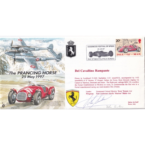 52 - MOTOR SPORT collection of covers (26) Inc. autographed (14) note Stirling Moss, Murray Walker, O Pan... 