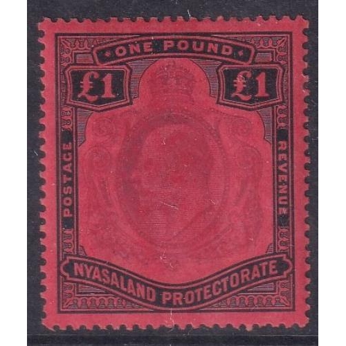 545 - 1908-11 £1 purple & black on red, wmk Multi Crown CA, SG.81, good to fine mint.