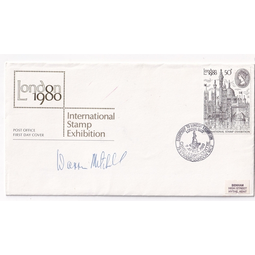 69 - Stamp Exhibitions multiple signed 1980 London Stamp Exhib FDC signed by Warren Mitchell on the front... 