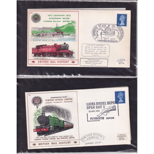 75 - 1973 British Rail series BR Covers from BR1b to BR50 (74) different covers Inc. BR7 autograph by Sue... 