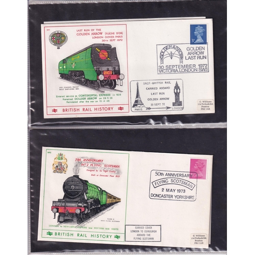 75 - 1973 British Rail series BR Covers from BR1b to BR50 (74) different covers Inc. BR7 autograph by Sue... 