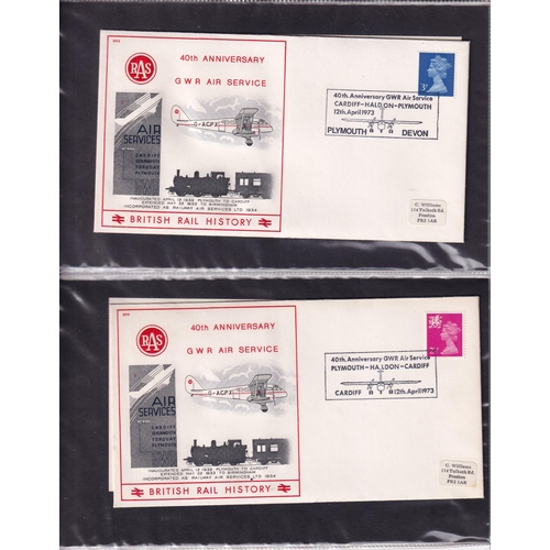 75 - 1973 British Rail series BR Covers from BR1b to BR50 (74) different covers Inc. BR7 autograph by Sue... 