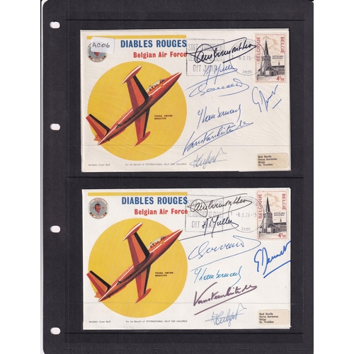 76 - 1974/77 Aerobatic Collection of covers (72) with many covers autograph inc multiple autograph, 9 dif... 