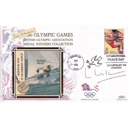 79 - 1996 Olympic Collection of autograph  Covers (8) Inc. Roger Bannister, Seb Coe, Tessa Sanderson, Men... 