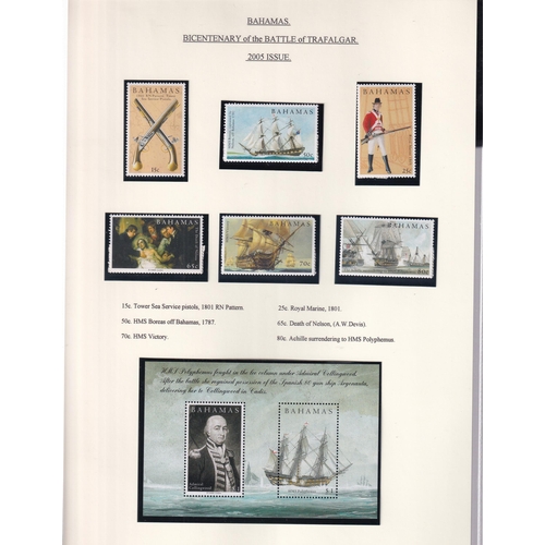 85 - 2005 Battle of Trafalgar Collection with many complete sets over 160 stamps, 50 MS/Sheetlets, 56 cov... 