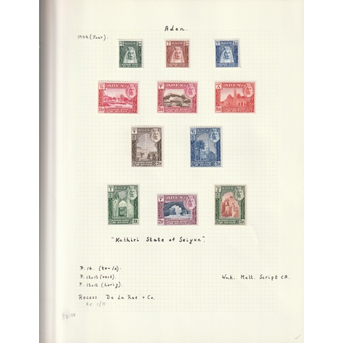 36 - 1942/63 States complete sets VFM Cat. £375+ comprehensive collection of 9 different defin sets on pa... 