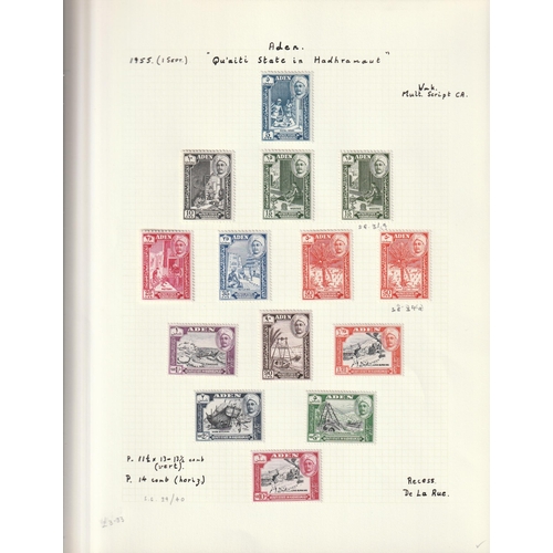 36 - 1942/63 States complete sets VFM Cat. £375+ comprehensive collection of 9 different defin sets on pa... 