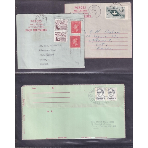 121 - Airletters/Aerogrammes fine collection of over 140 mostly diff. Good KGVI contents, 1953 Royal visit... 