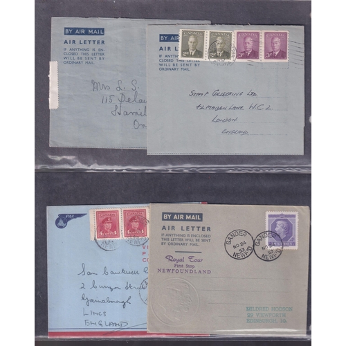 121 - Airletters/Aerogrammes fine collection of over 140 mostly diff. Good KGVI contents, 1953 Royal visit... 