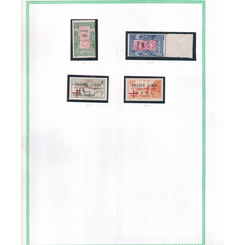 170 - ST PIERRE & MIQUELON. 1941-1942 FRANCE LIBRE - FNFL overprints vfm (inc um) collection inc New York ... 