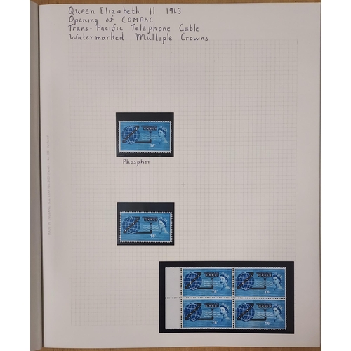 274 - Fine lot of Commemorative issues in a Boxed Album with some PHOSPHOR SETS As UM BLOCKS OF FOUR Inc. ... 