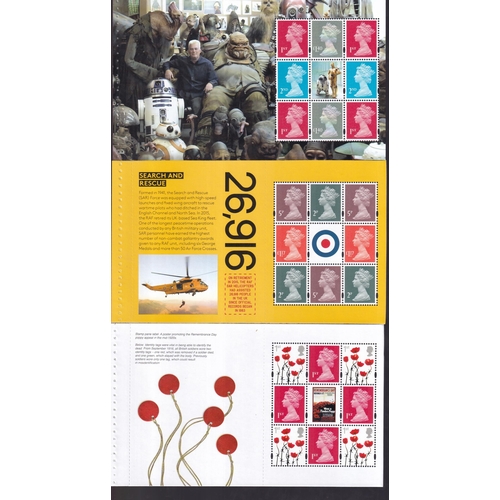 289 - FACE VALUES £110.  A fine lot of 28 different Prestige Booklet Panes featuring defins. Only found in... 