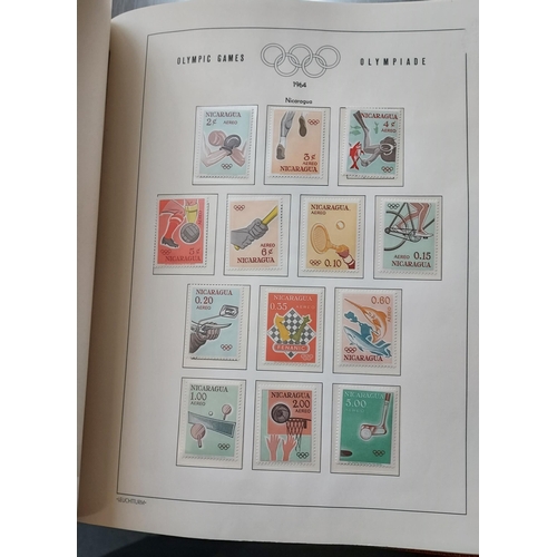 29 - OLYMPIC GAMES 1964 TOKYO - Set of Four Luxurious Lighthouse Hingeless Albums with a substantial coll... 