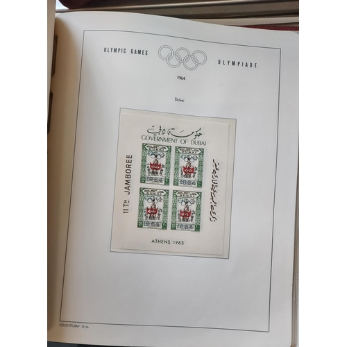 29 - OLYMPIC GAMES 1964 TOKYO - Set of Four Luxurious Lighthouse Hingeless Albums with a substantial coll... 