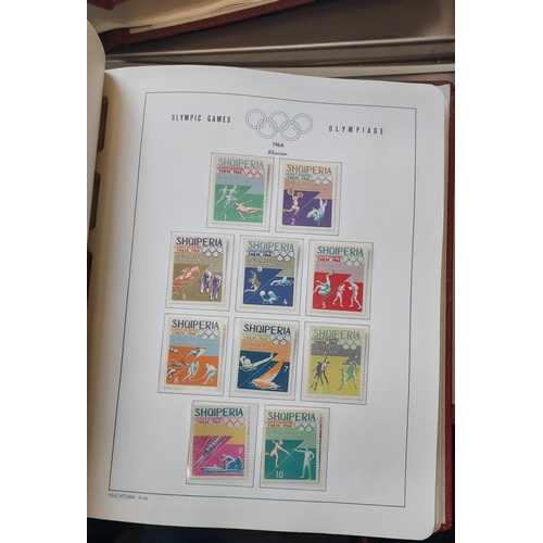 29 - OLYMPIC GAMES 1964 TOKYO - Set of Four Luxurious Lighthouse Hingeless Albums with a substantial coll... 