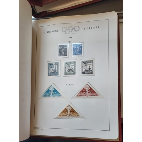 29 - OLYMPIC GAMES 1964 TOKYO - Set of Four Luxurious Lighthouse Hingeless Albums with a substantial coll... 