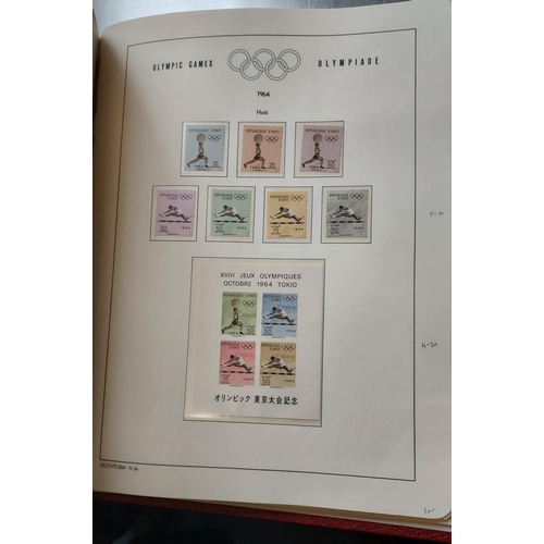 29 - OLYMPIC GAMES 1964 TOKYO - Set of Four Luxurious Lighthouse Hingeless Albums with a substantial coll... 