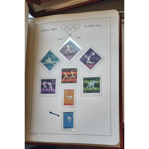 29 - OLYMPIC GAMES 1964 TOKYO - Set of Four Luxurious Lighthouse Hingeless Albums with a substantial coll... 