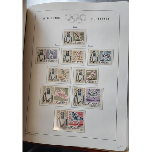 29 - OLYMPIC GAMES 1964 TOKYO - Set of Four Luxurious Lighthouse Hingeless Albums with a substantial coll... 