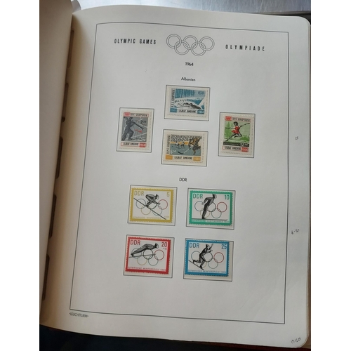 29 - OLYMPIC GAMES 1964 TOKYO - Set of Four Luxurious Lighthouse Hingeless Albums with a substantial coll... 