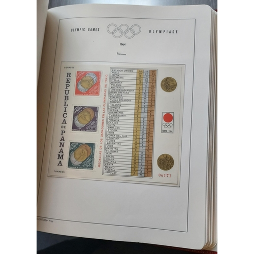 29 - OLYMPIC GAMES 1964 TOKYO - Set of Four Luxurious Lighthouse Hingeless Albums with a substantial coll... 