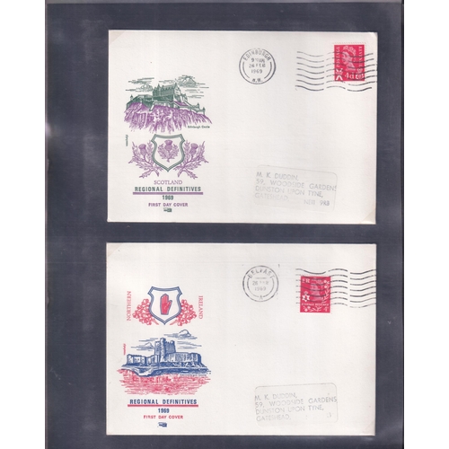 292 - DEFINITIVE FDC with Regionals Pre Decimal 1958/69 - Good lot Inc. 1958 issues on illustrated covers,... 