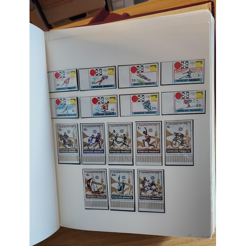 30 - OLYMPIC GAMES 1972 MUNICH - Set of Three Luxury KA-BE Hingeless Albums for Worldwide issues with a m... 