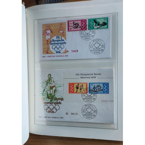 31 - OLYMPIC GAMES 1976 MONTREAL Set of Four Luxury KA-BE Hingeless Printed Albums with the substantial c... 