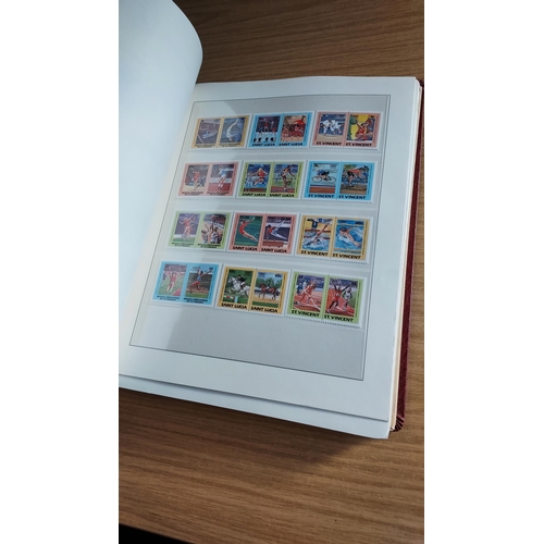 33 - OLYMPIC GAMES 1984 LOS ANGELES Set of Four Luxury KA-BE hingless Albums with the substantial collect... 