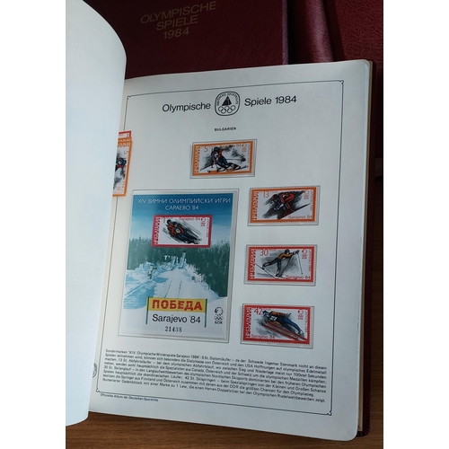 33 - OLYMPIC GAMES 1984 LOS ANGELES Set of Four Luxury KA-BE hingless Albums with the substantial collect... 