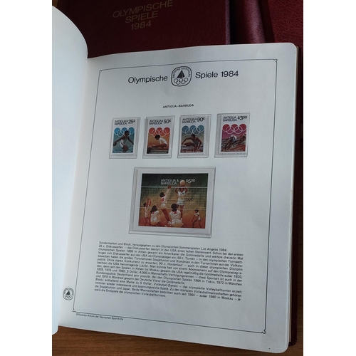 33 - OLYMPIC GAMES 1984 LOS ANGELES Set of Four Luxury KA-BE hingless Albums with the substantial collect... 