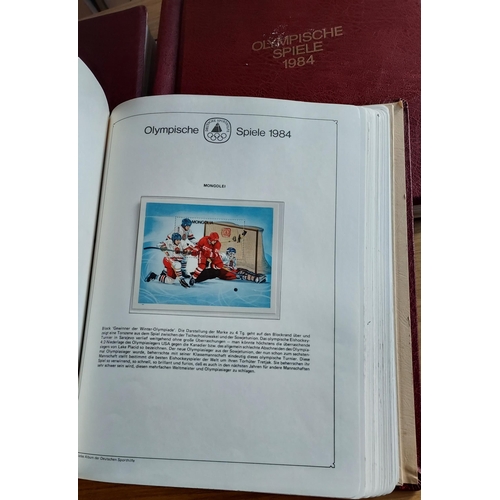 33 - OLYMPIC GAMES 1984 LOS ANGELES Set of Four Luxury KA-BE hingless Albums with the substantial collect... 