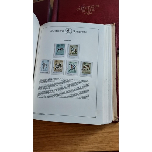 33 - OLYMPIC GAMES 1984 LOS ANGELES Set of Four Luxury KA-BE hingless Albums with the substantial collect... 