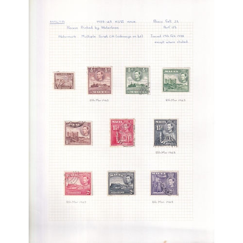 425 - Fine used complete defin sets 1938/65 4 diff KGVI to 10/- (2), QEII to £1 (2). Excellent quality.