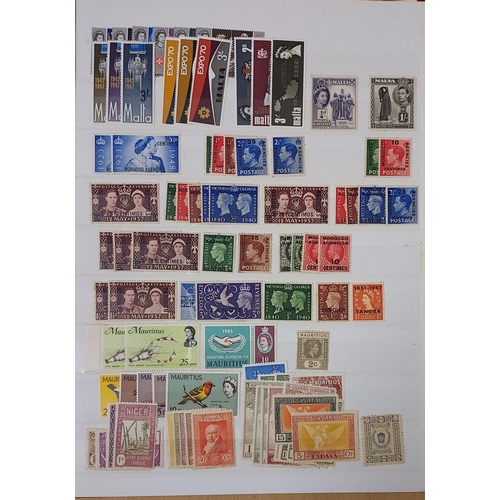 46 - STOCKBOOK Packed with collectors surplus ranges with Empire KGVI Mint.  (Several 1000 stamps here al... 