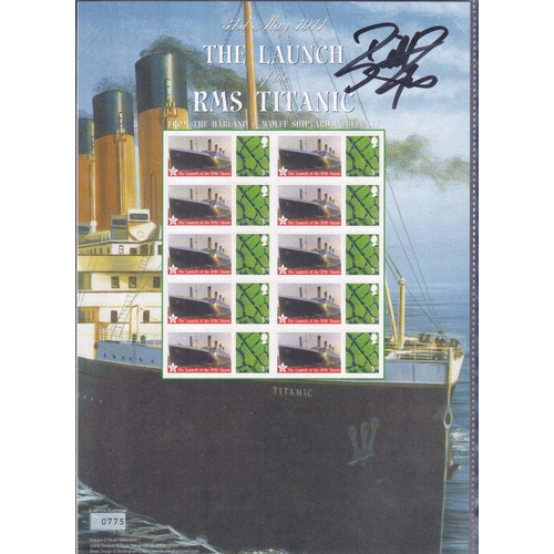 52 - TITANTIC - Two GB 2000's Smiler Sheets signed by David Haisman + Billy Zane (Actor in 1997 Film) ver... 