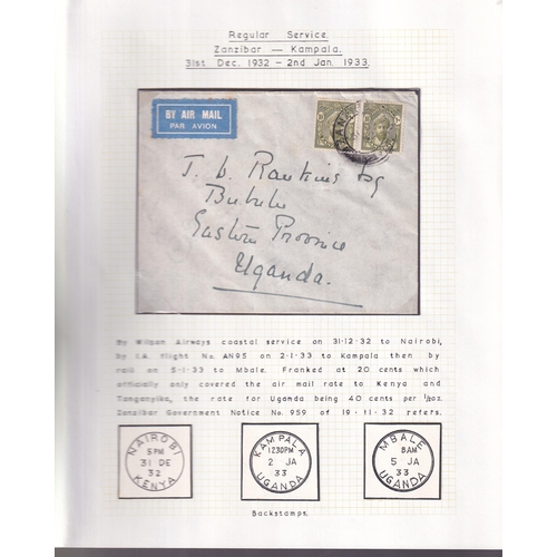 548 - AIR MAIL COVERS to African destinations, incl. 1935 cover to South Africa, 1932 (31st December) cove... 