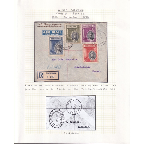 548 - AIR MAIL COVERS to African destinations, incl. 1935 cover to South Africa, 1932 (31st December) cove... 