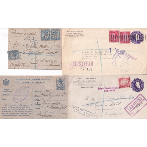 55 - WORLD POSTAL HISTORY - a sorter's accumulation, lots of airmails, we see interesting items such as 1... 