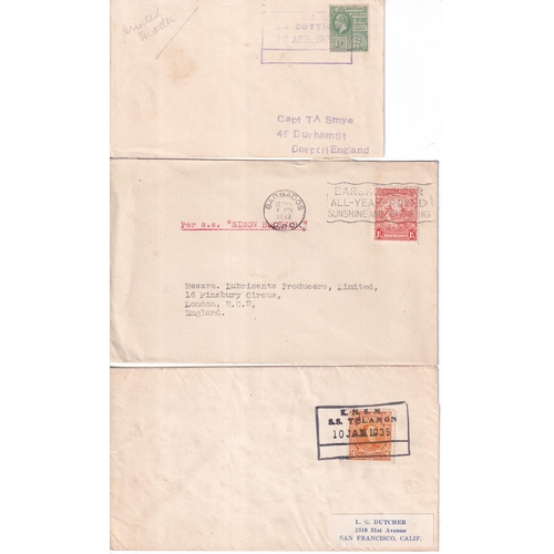 57 - K.N.S.M. LINE ship covers, all franked with a range of issues, cancels from lots of different ships,... 