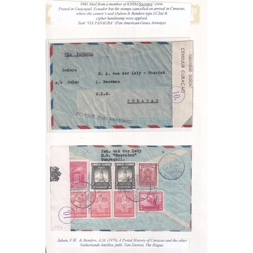 57 - K.N.S.M. LINE ship covers, all franked with a range of issues, cancels from lots of different ships,... 