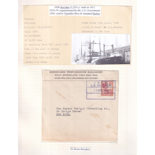 57 - K.N.S.M. LINE ship covers, all franked with a range of issues, cancels from lots of different ships,... 