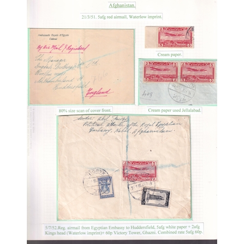 66 - AIRMAILS 1951/63 with 23 Covers showing a wide variety of stamp usages, Rates and Destinations also ... 