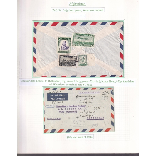 66 - AIRMAILS 1951/63 with 23 Covers showing a wide variety of stamp usages, Rates and Destinations also ... 