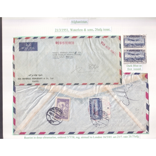 66 - AIRMAILS 1951/63 with 23 Covers showing a wide variety of stamp usages, Rates and Destinations also ... 