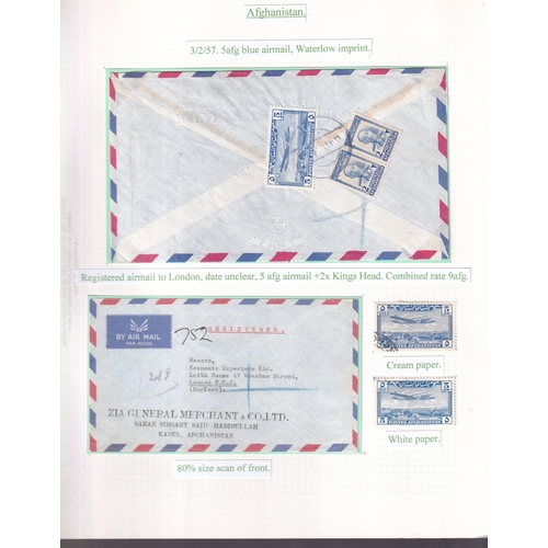 66 - AIRMAILS 1951/63 with 23 Covers showing a wide variety of stamp usages, Rates and Destinations also ... 