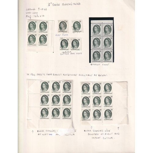 70 - Specialised collection of QEII definitives m (um) & fu (100's) 1959 5d coil block 4, diff dies se-te... 