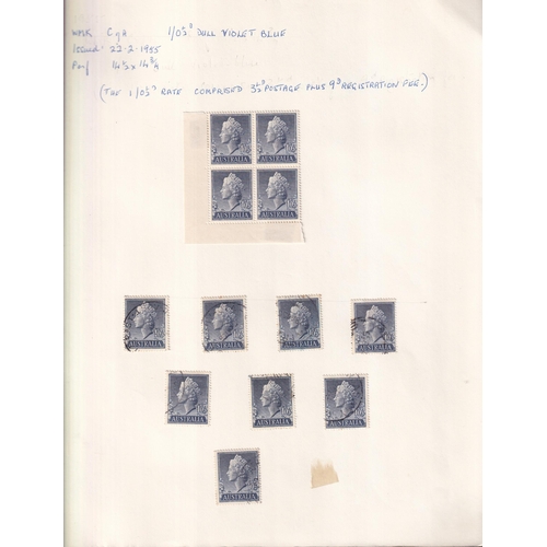 70 - Specialised collection of QEII definitives m (um) & fu (100's) 1959 5d coil block 4, diff dies se-te... 