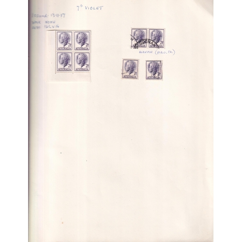 70 - Specialised collection of QEII definitives m (um) & fu (100's) 1959 5d coil block 4, diff dies se-te... 