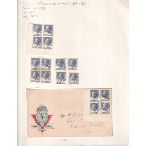 70 - Specialised collection of QEII definitives m (um) & fu (100's) 1959 5d coil block 4, diff dies se-te... 